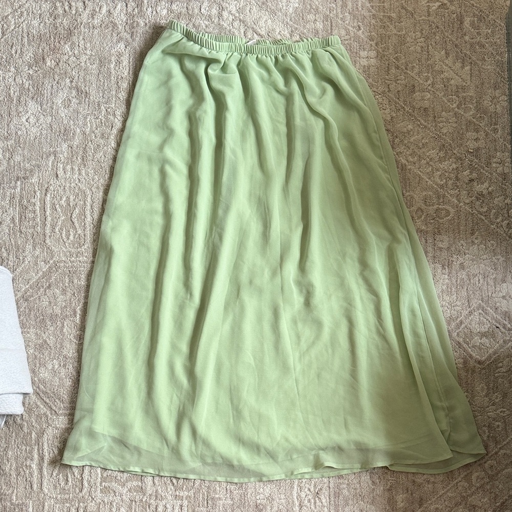 A New Day Pastel Green Maxi Skirt
